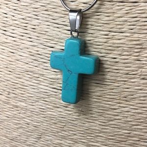 🔥HOT SALE🔥Healing Natural Stone Cross Necklace